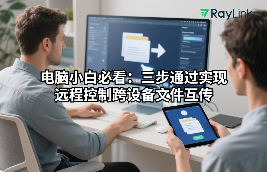 电脑小白必看：三步通过实现远程控制跨设备文件互传