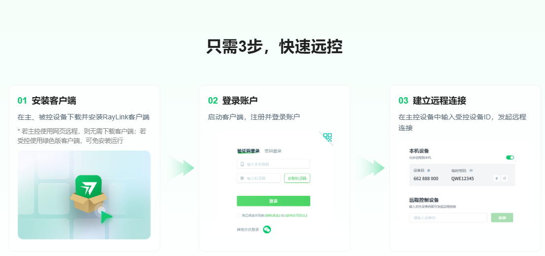 RayLink远程桌面步骤